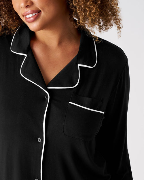 Black Women's Long Sleeve Pajama Set