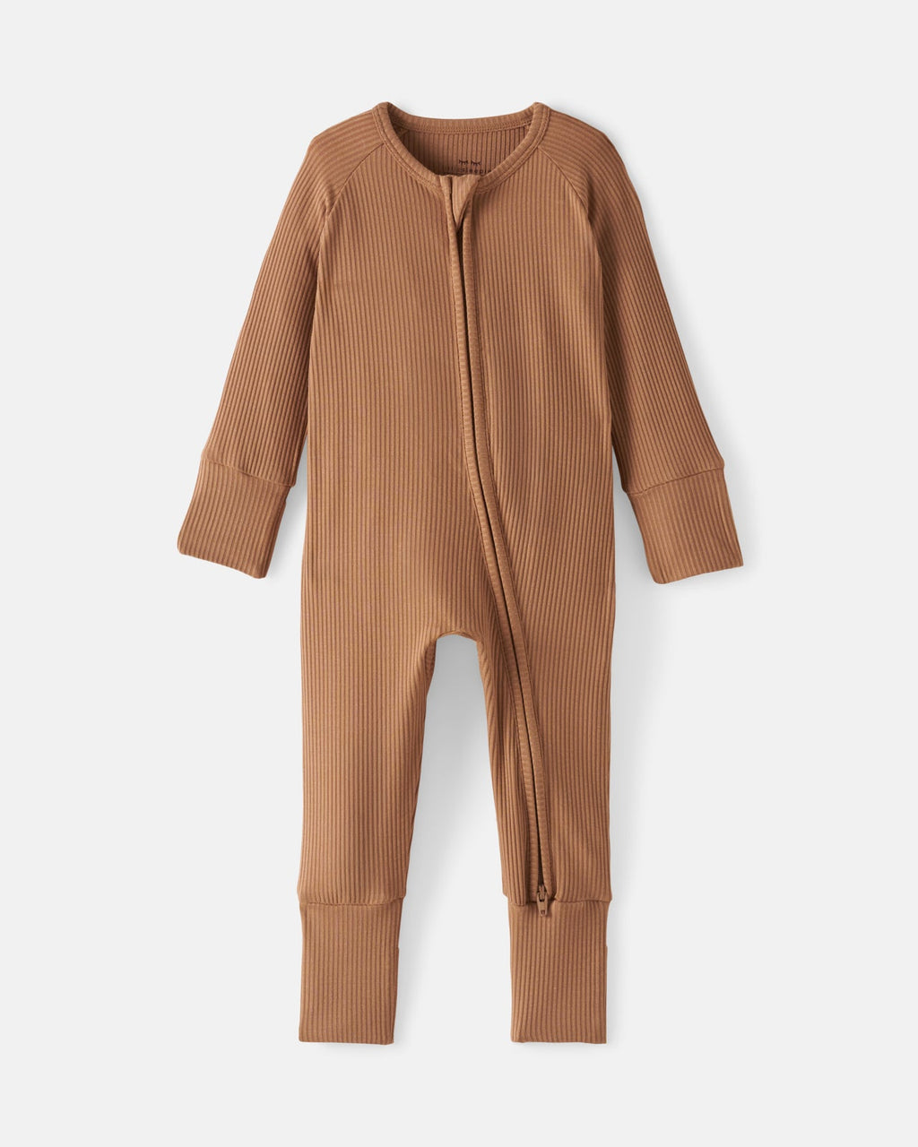 Chestnut Brown Ribbed Zippy