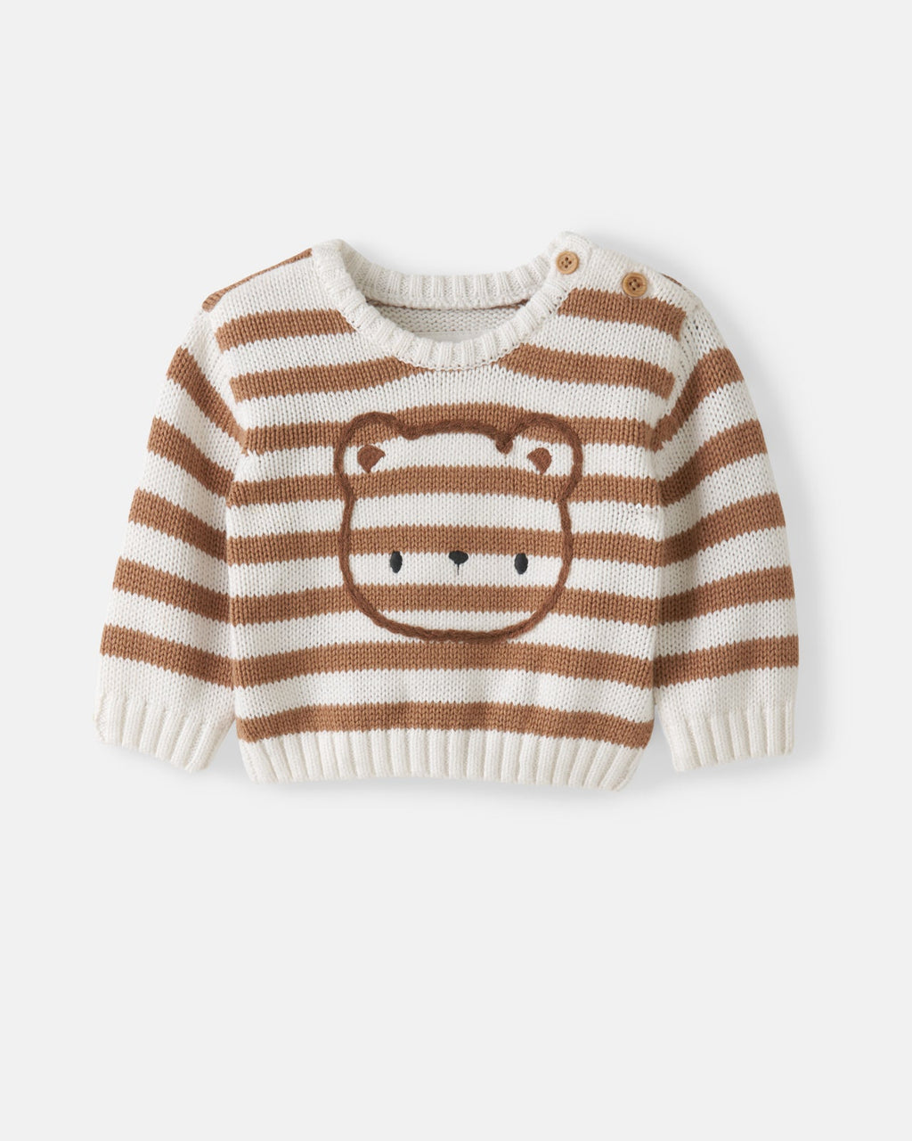 Chestnut Brown Stripe Bear Sweater