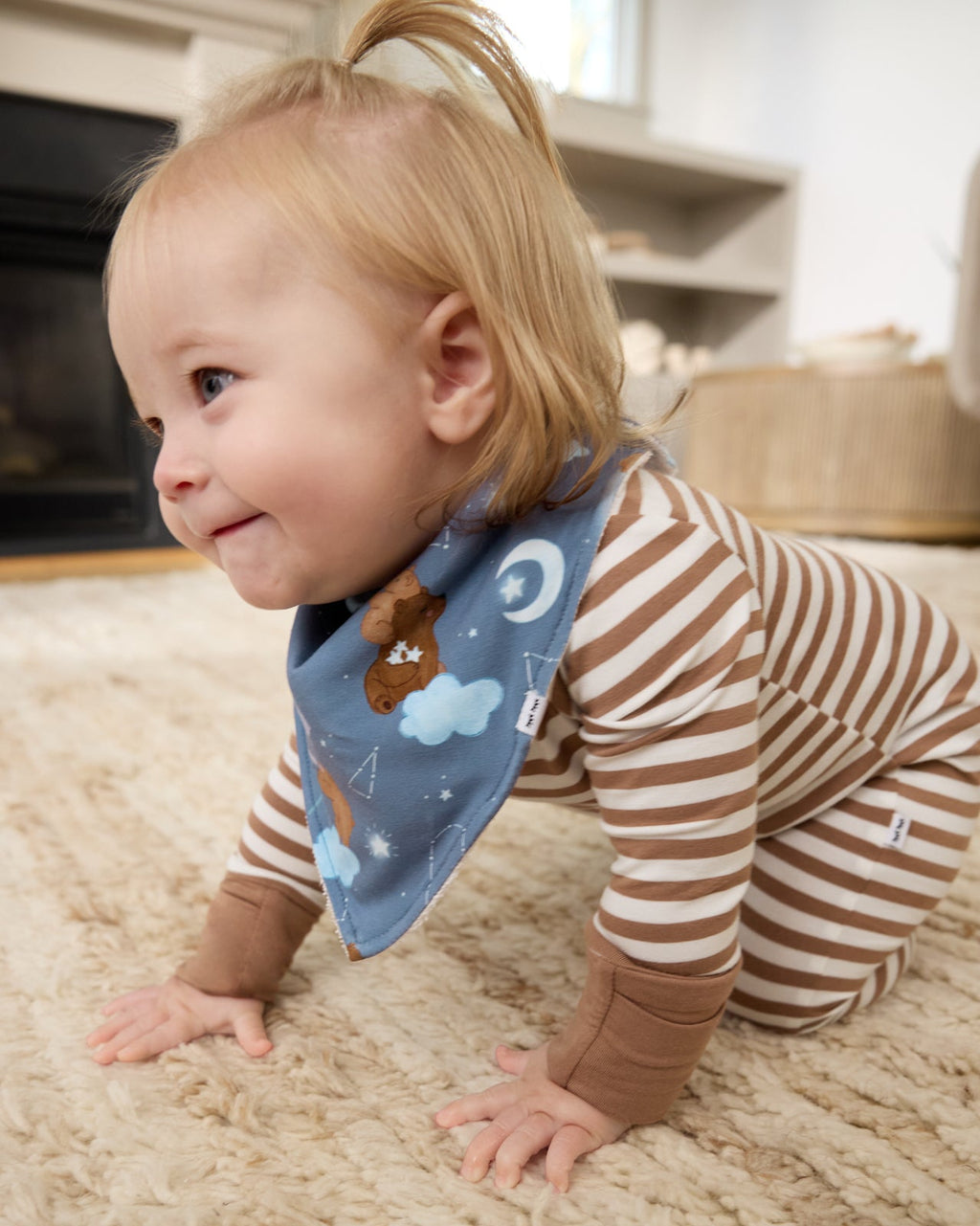 Chestnut Brown Stripe Crescent Zippy