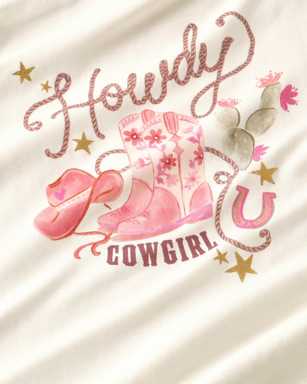 Howdy Cowgirl Puff Sleeve Tee