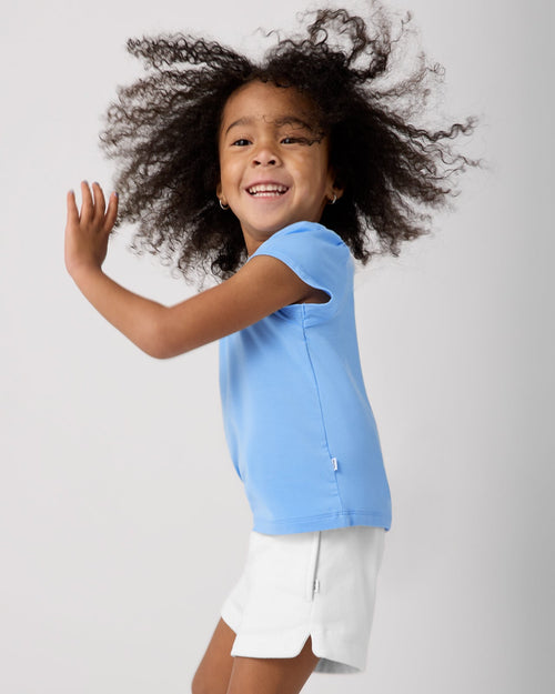 Blue Breeze Puff Sleeve Tee