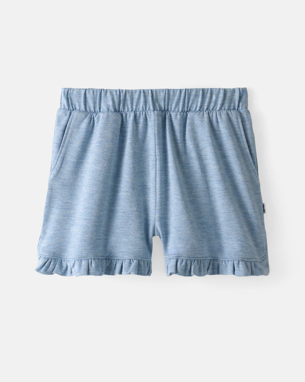 Heather Blue Ruffle Shorts