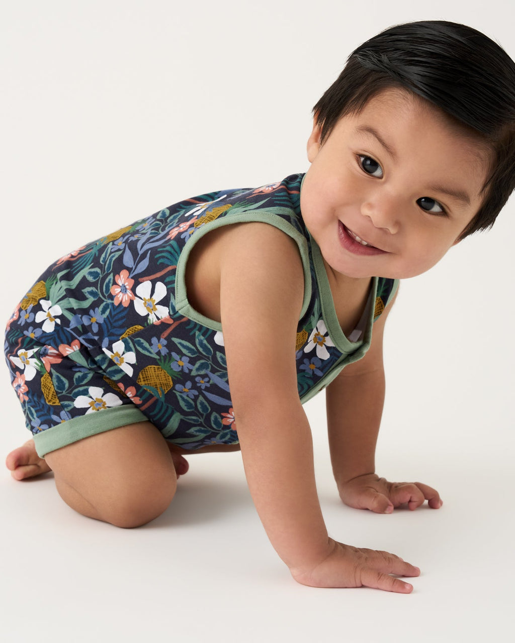 Tropical Garden Henley Romper