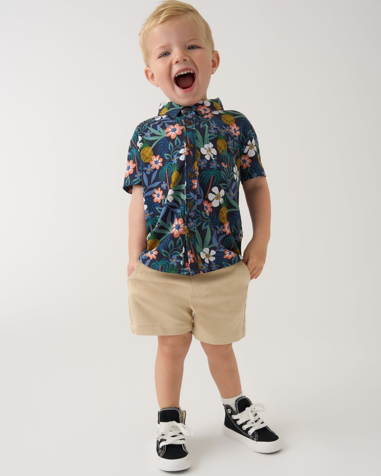 Tropical Garden Button Down Polo