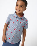 Blue Ribbon Gingham Button Down Shirt