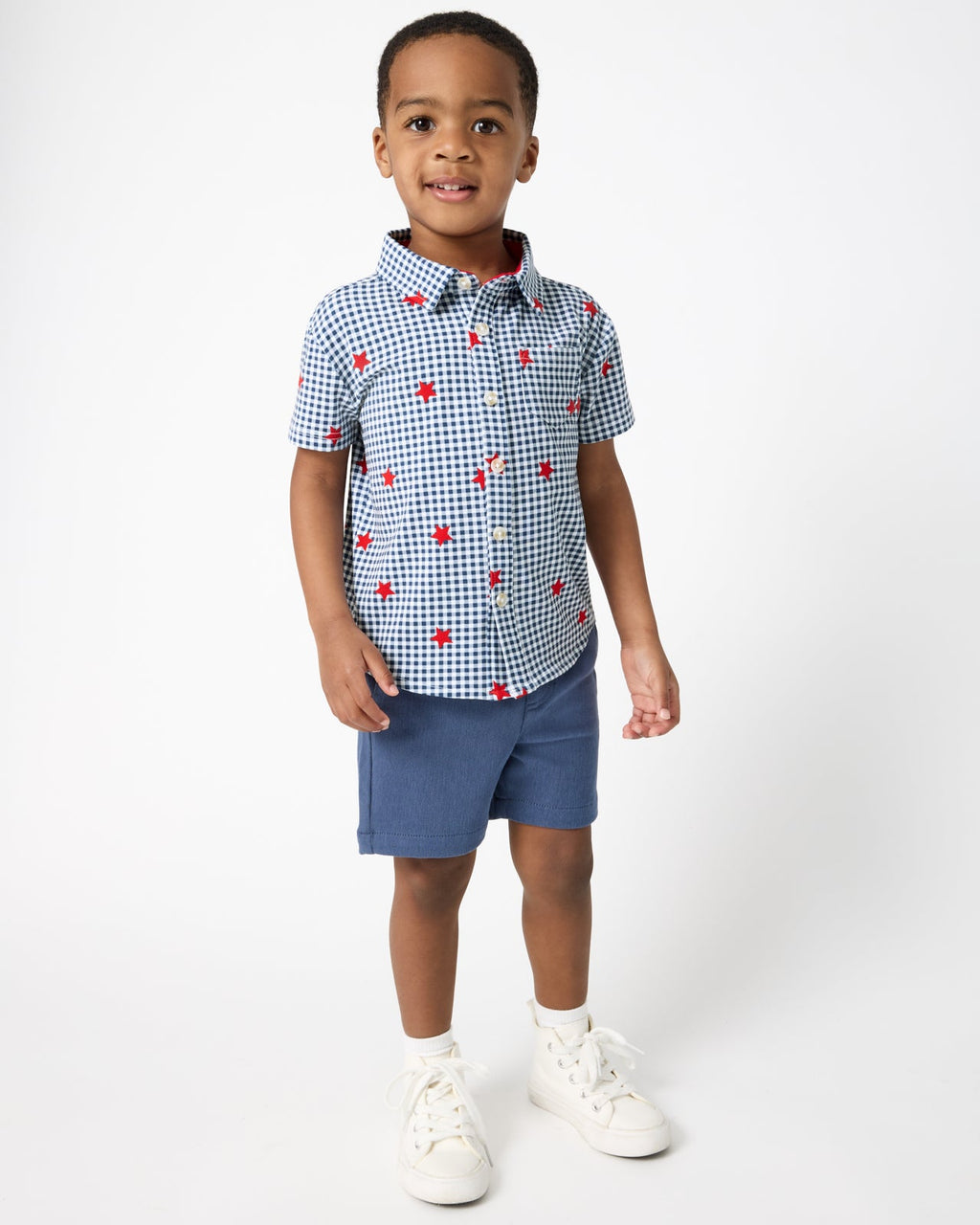 Blue Ribbon Gingham Button Down Shirt
