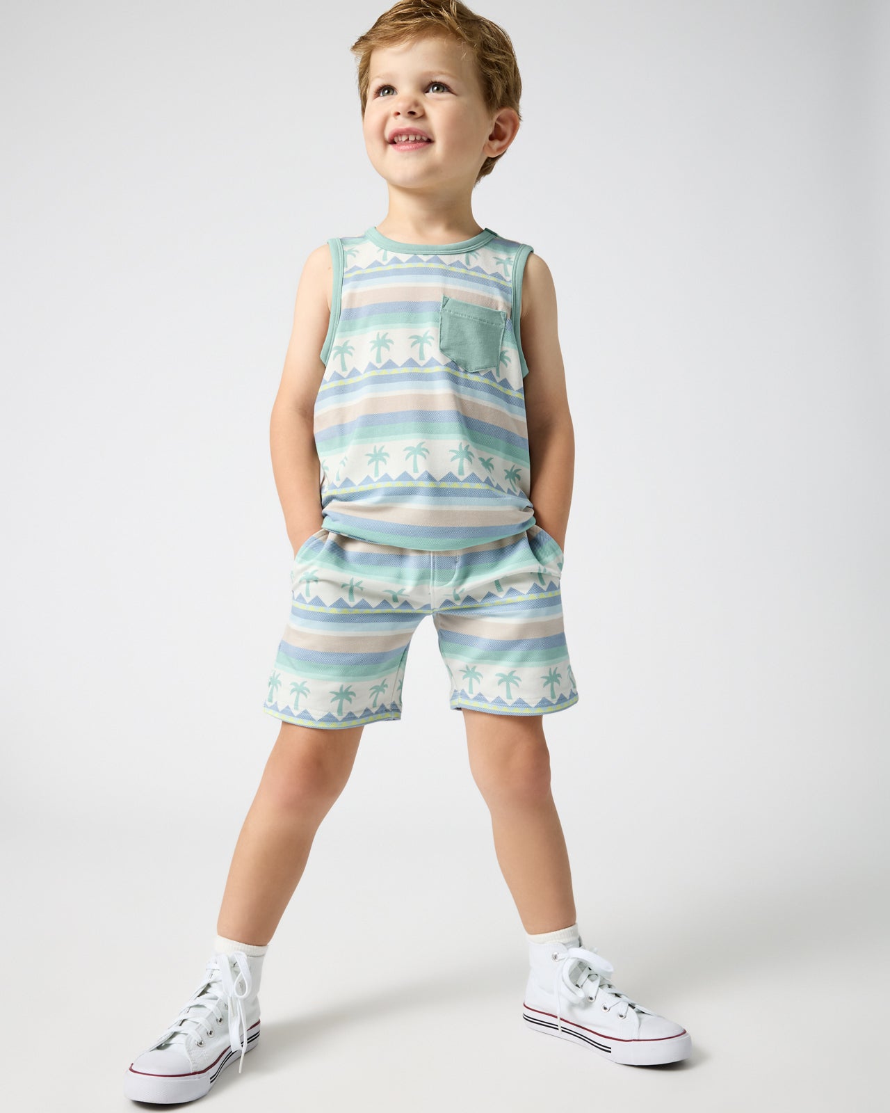 Swell Stripes Drawstring Shorts