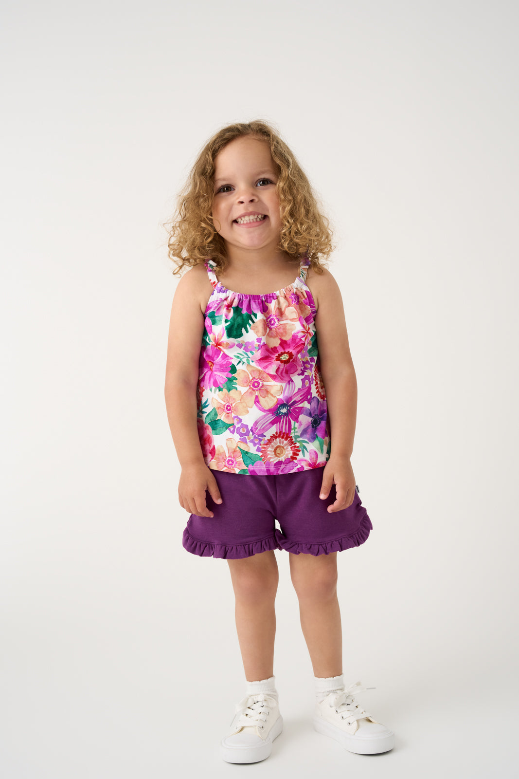Hibiscus Blooms Bow Strap Tank
