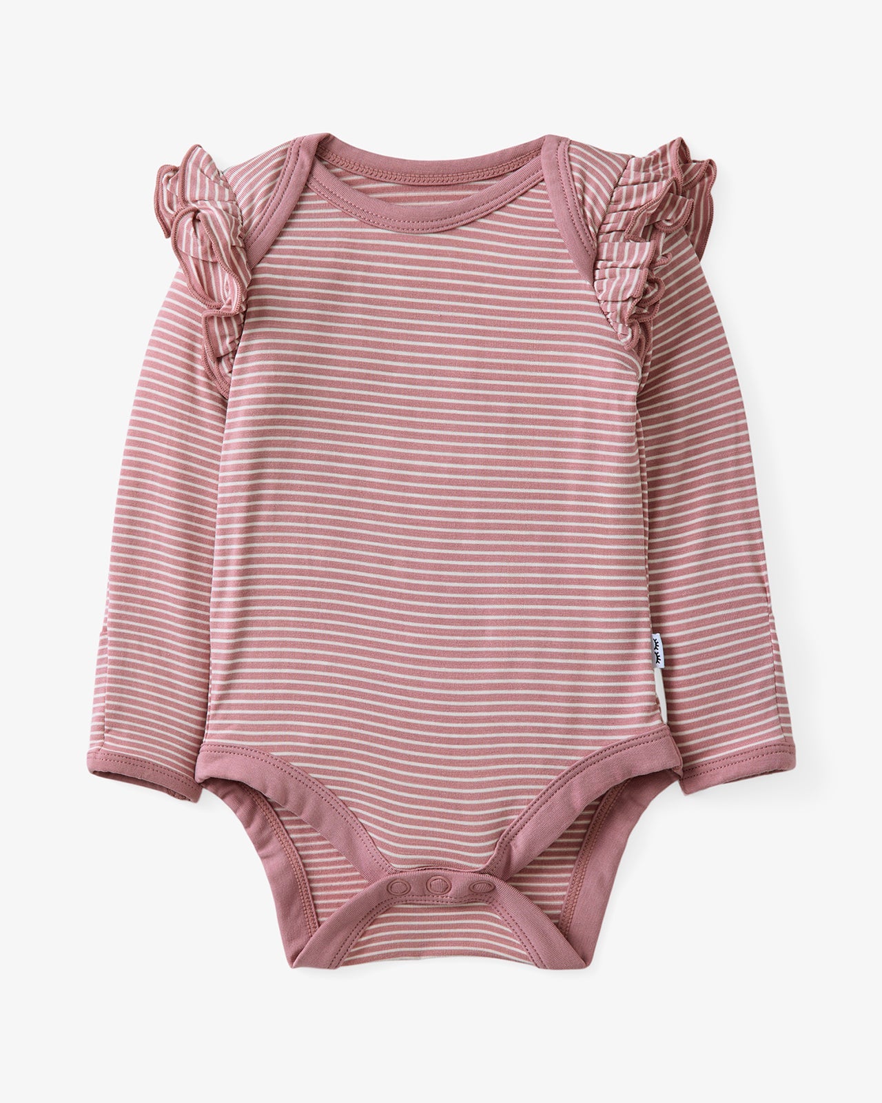Rosewood Stripe Flutter Bodysuit