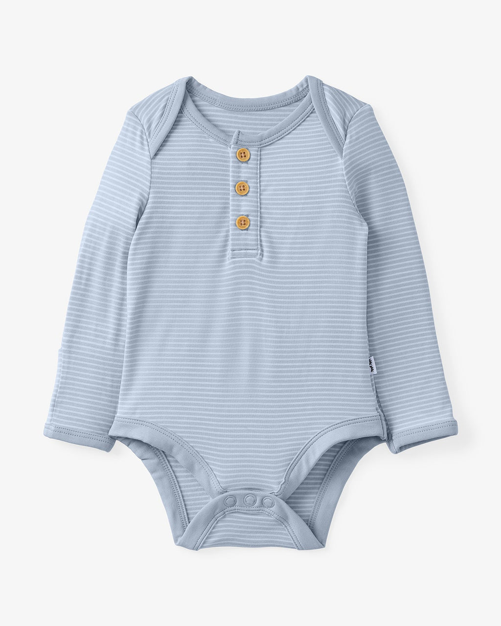 Light Fog Stripe Henley Bodysuit
