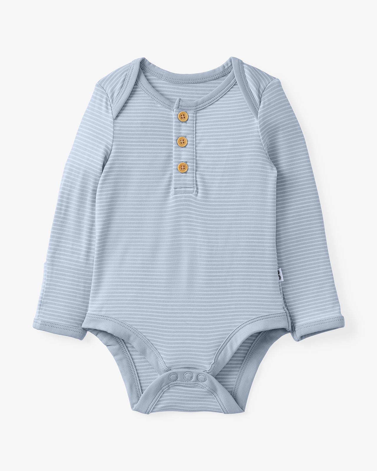 Light Fog Stripe Henley Bodysuit