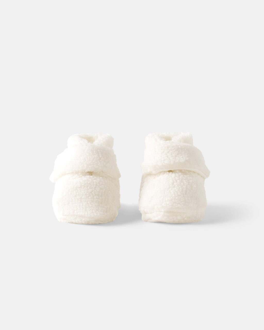 Soft White Sherpa Crossover Booties