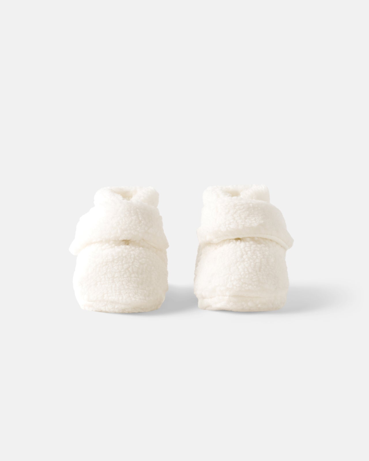 Soft White Sherpa Crossover Booties