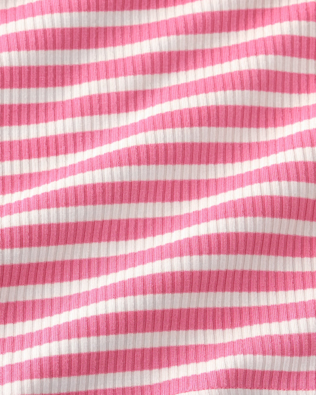Sweet Pink Stripe Ribbed Ruffle Tank