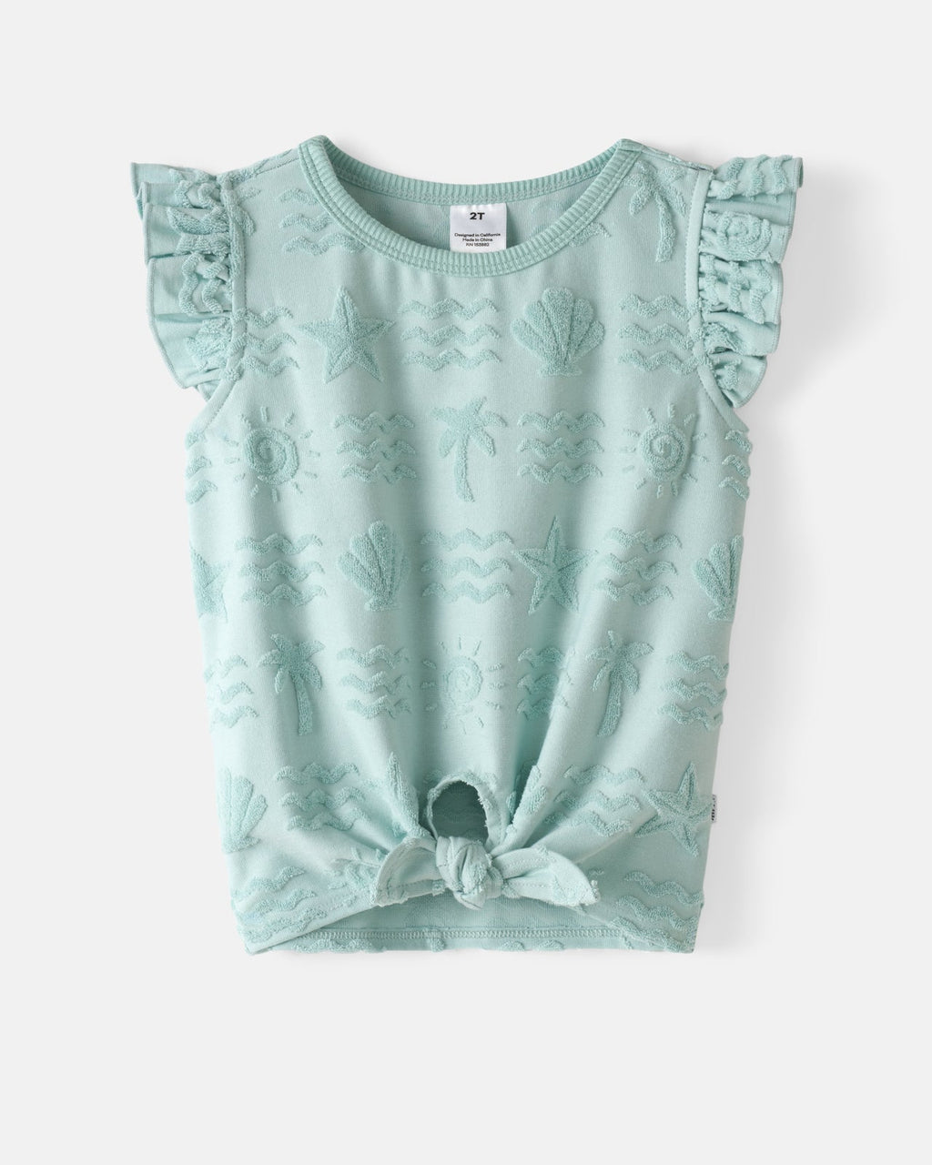 Coastal Rays Bow Front Flutter Top