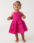 Pink Punch Open Back Tiered Dress with Bloomer