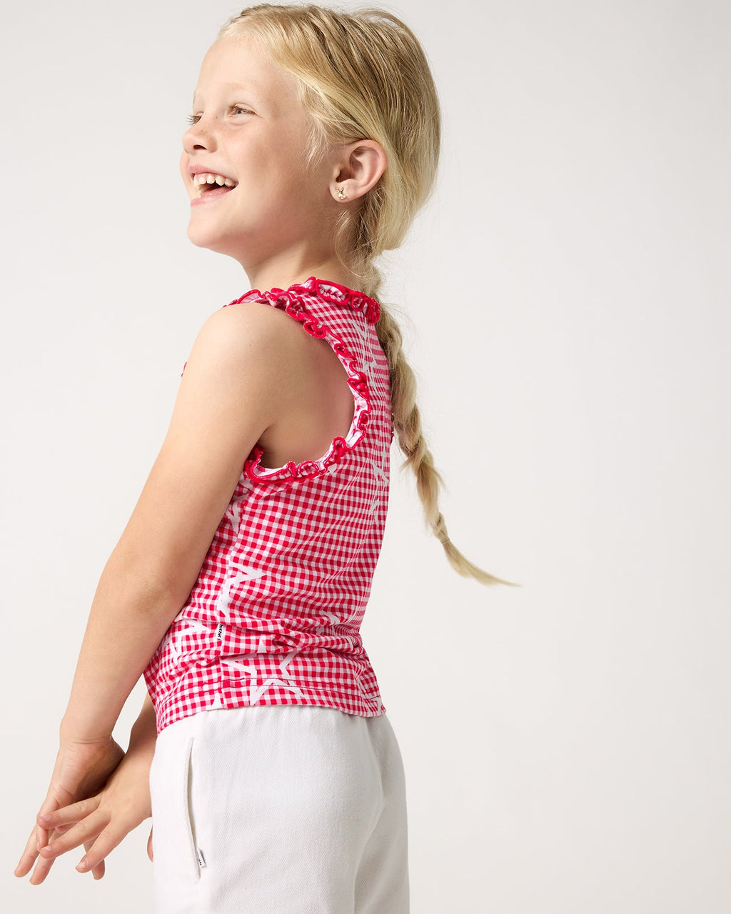 Celebration Gingham Ruffle Tank Top