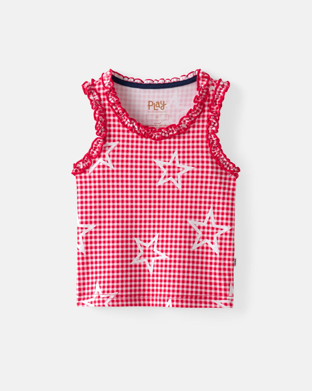 Celebration Gingham Ruffle Tank Top