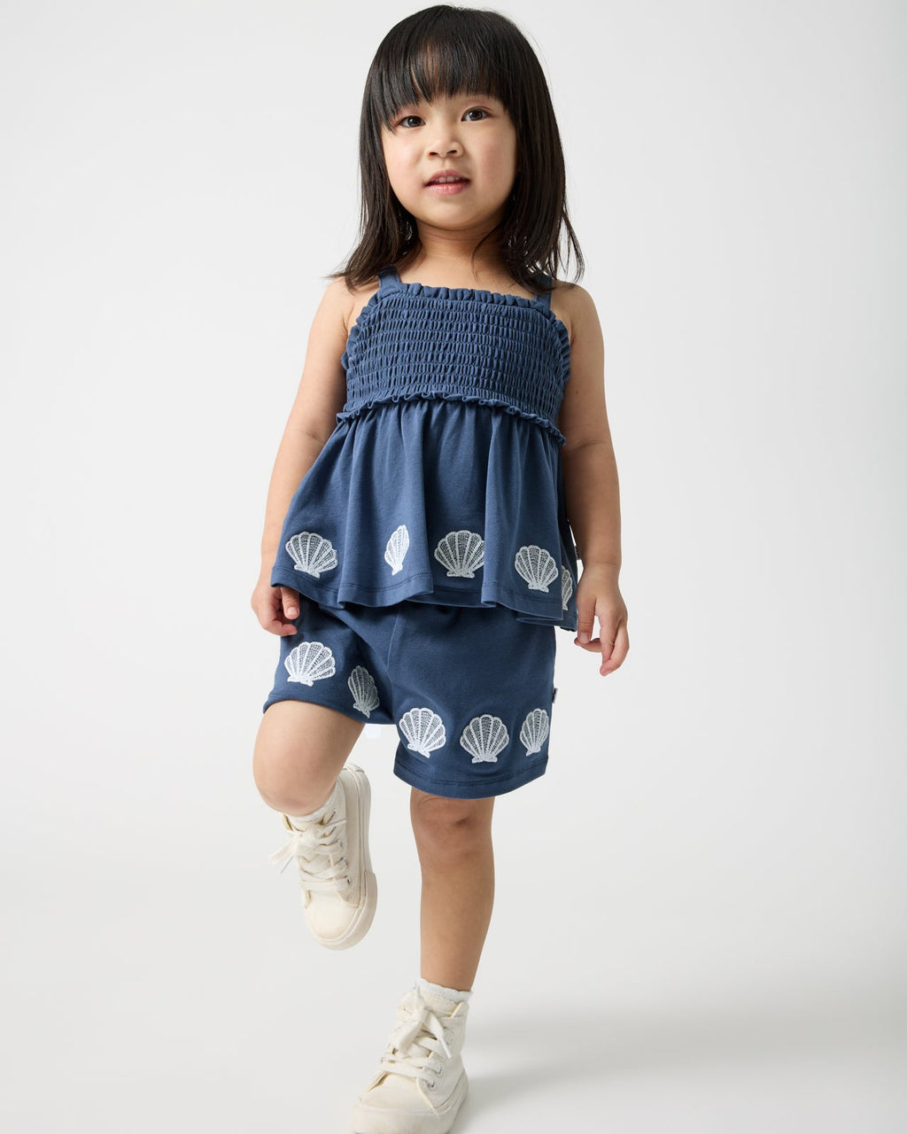 Seashell Cove Smocked Tank & Shorts Set