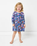 Dusk Blooms Bow Back Skater Dress