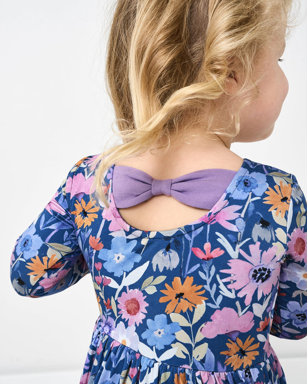 Dusk Blooms Bow Back Skater Dress