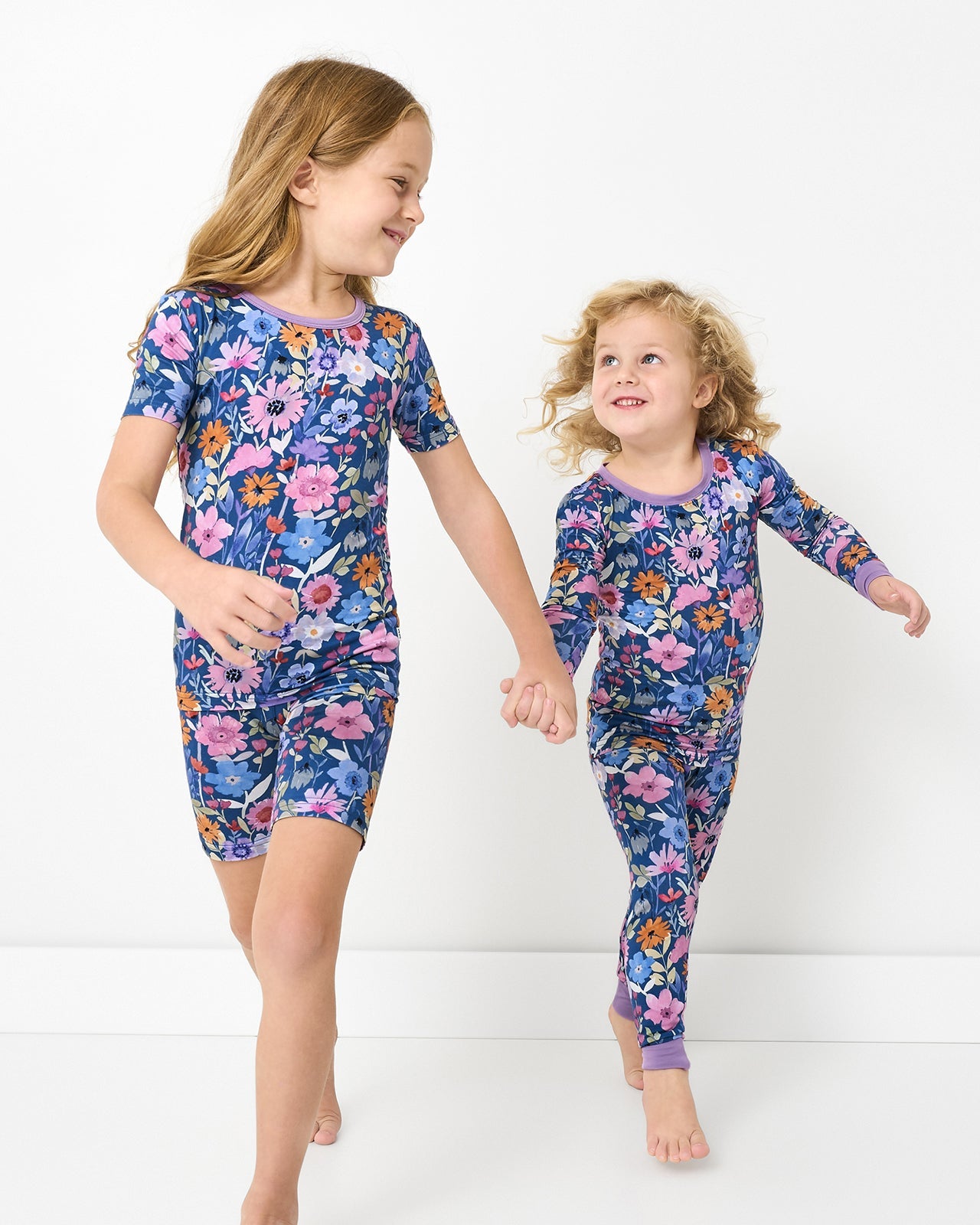 Dusk Blooms Two-Piece Short Sleeve & Shorts Pajama Set