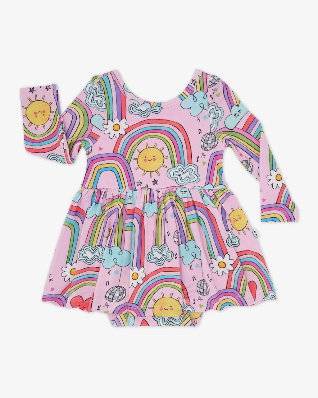 Disco Rainbows Skater Dress with Bodysuit