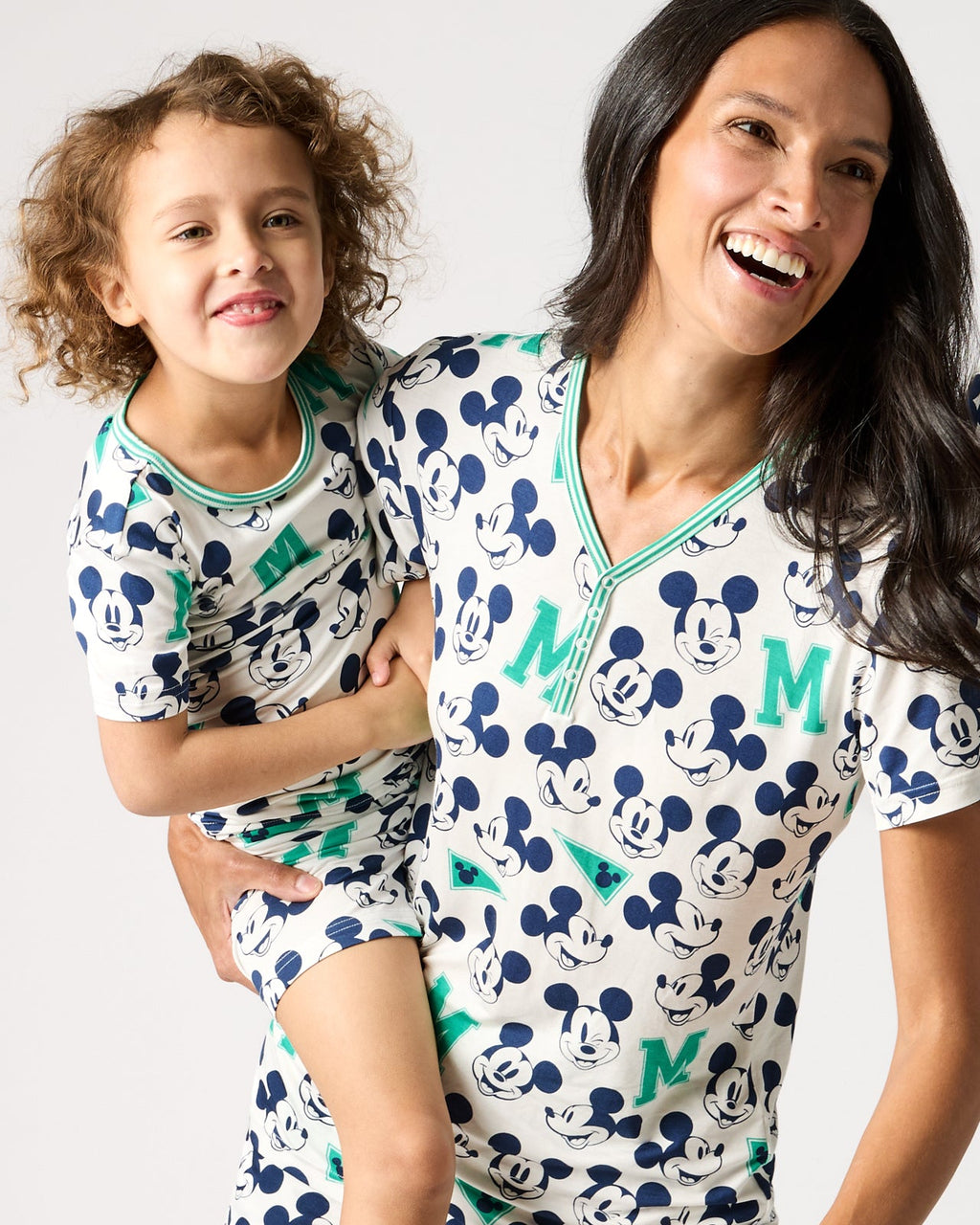 Disney Varsity Mickey Mouse Women's Short Sleeve Pajama Top