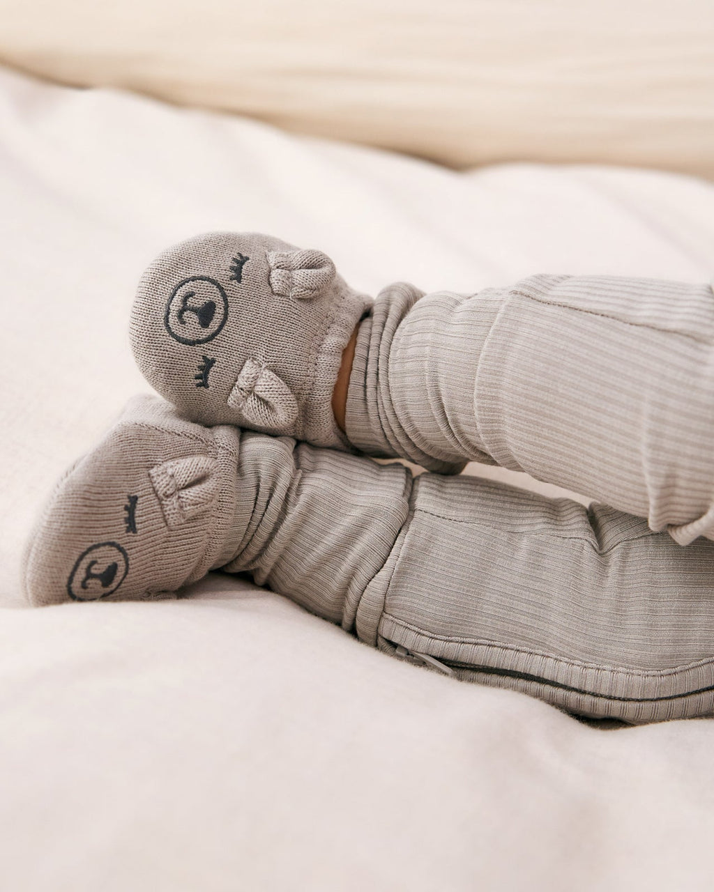Dove Gray Bear Booties