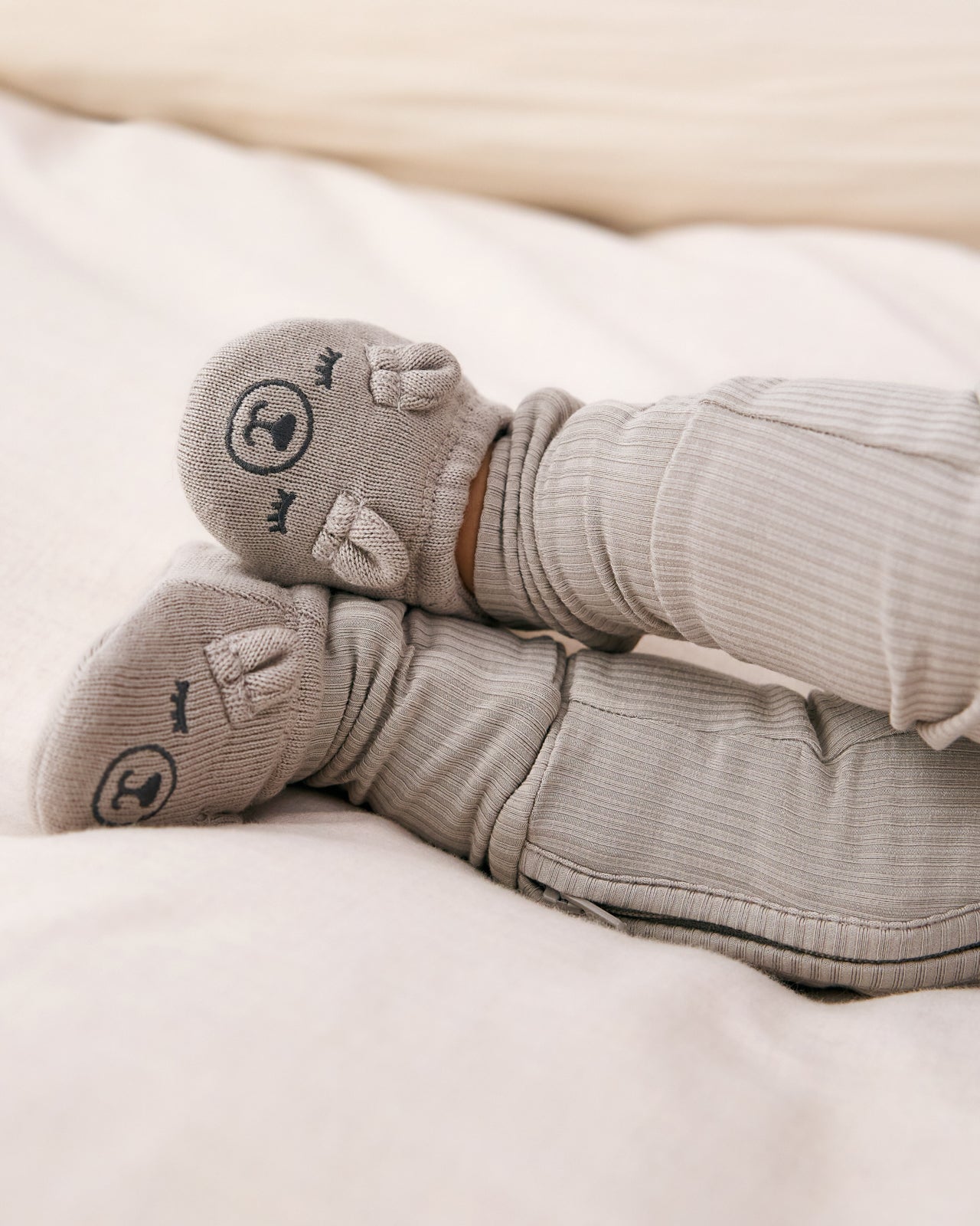 Dove Gray Bear Booties