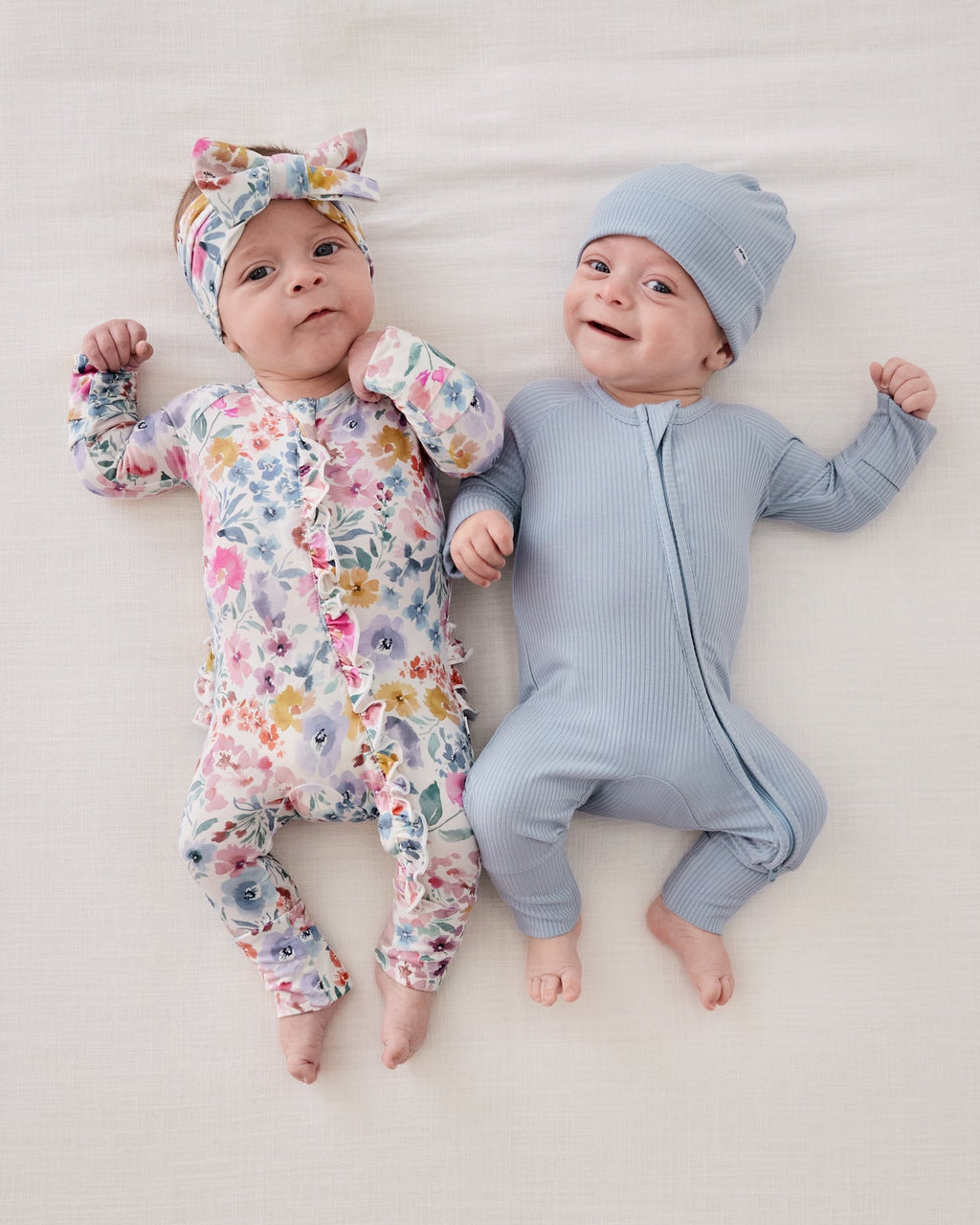 Light Fog Ribbed Infant Beanie