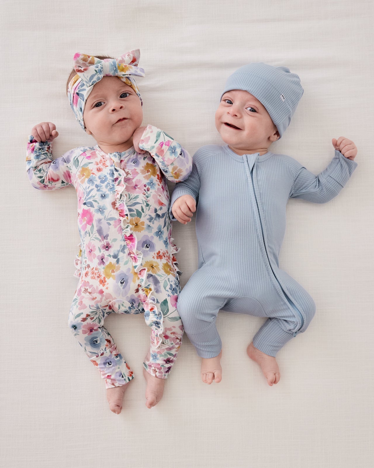 Light Fog Ribbed Infant Beanie