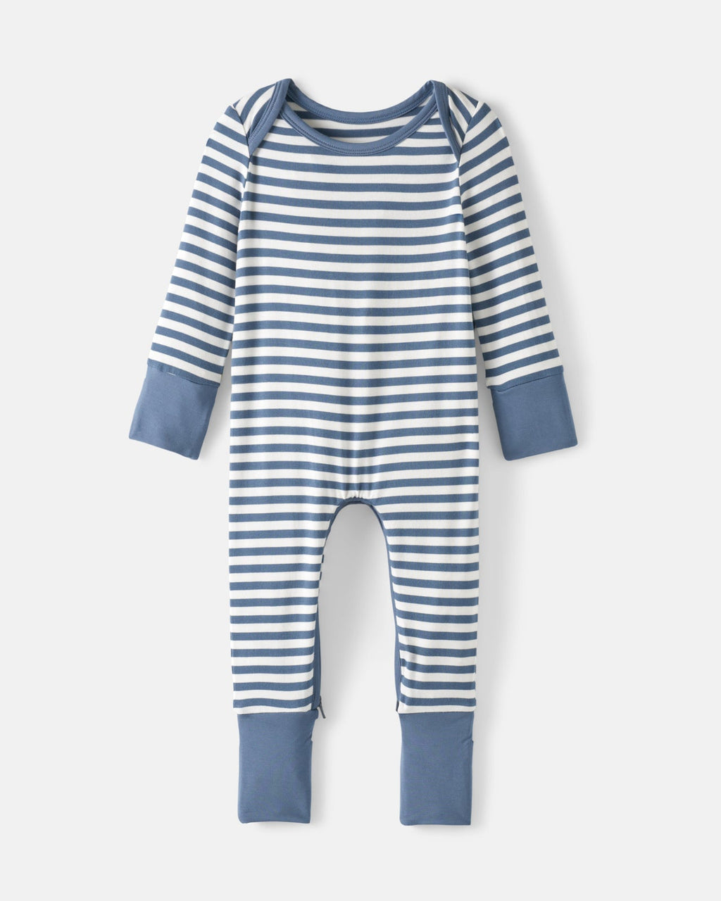 Hazy Blue Stripe Crescent Zippy