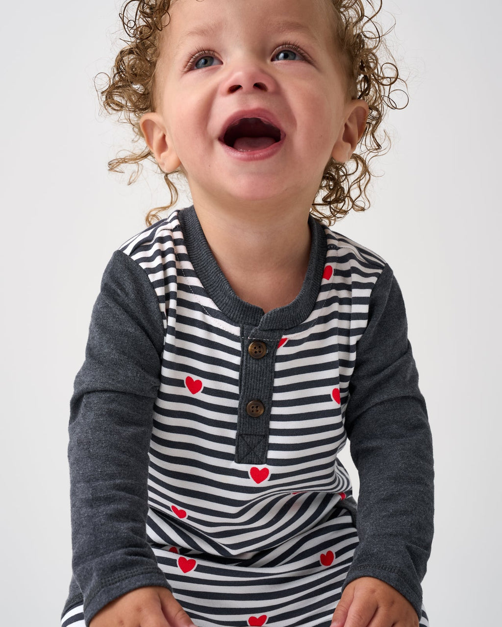 Heartstrings Stripe Henley Romper