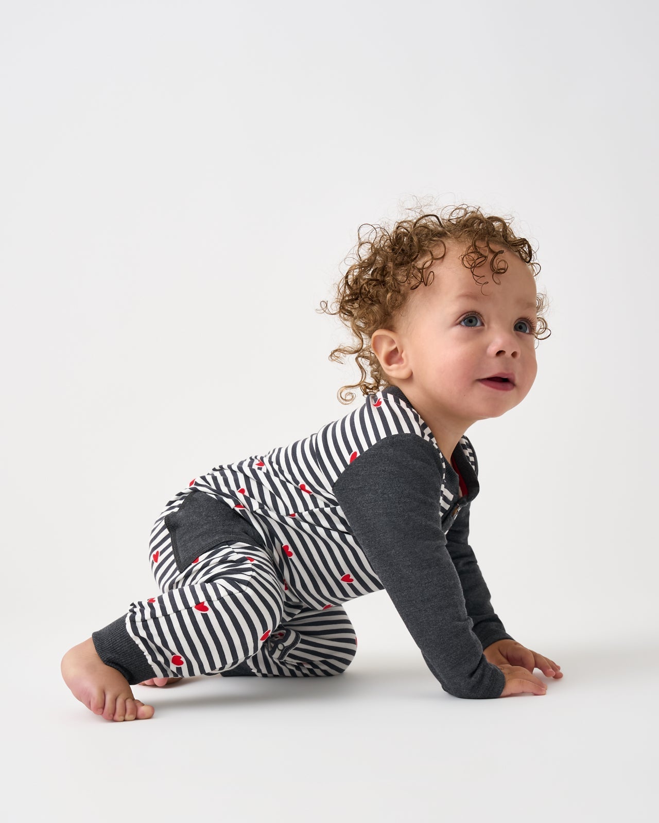 Heartstrings Stripe Henley Romper