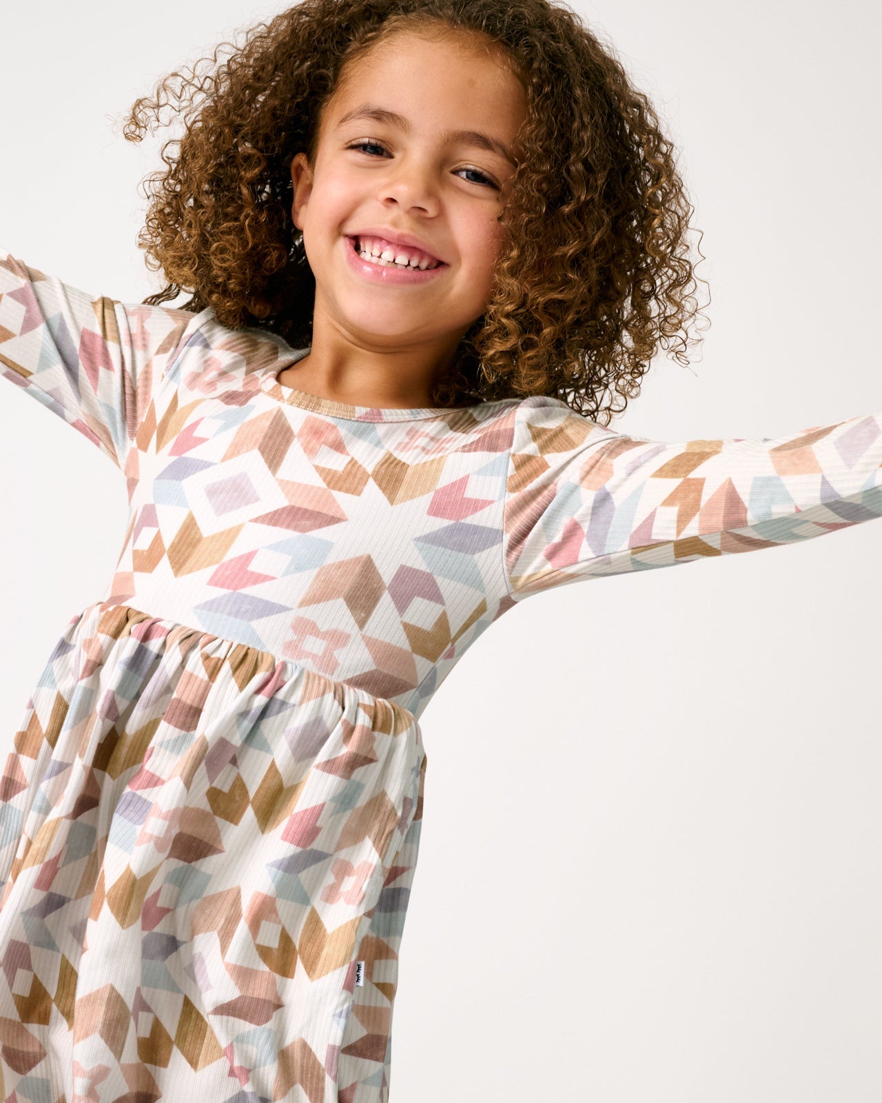 Kaleidoscope Dreams Ribbed Skater Dress