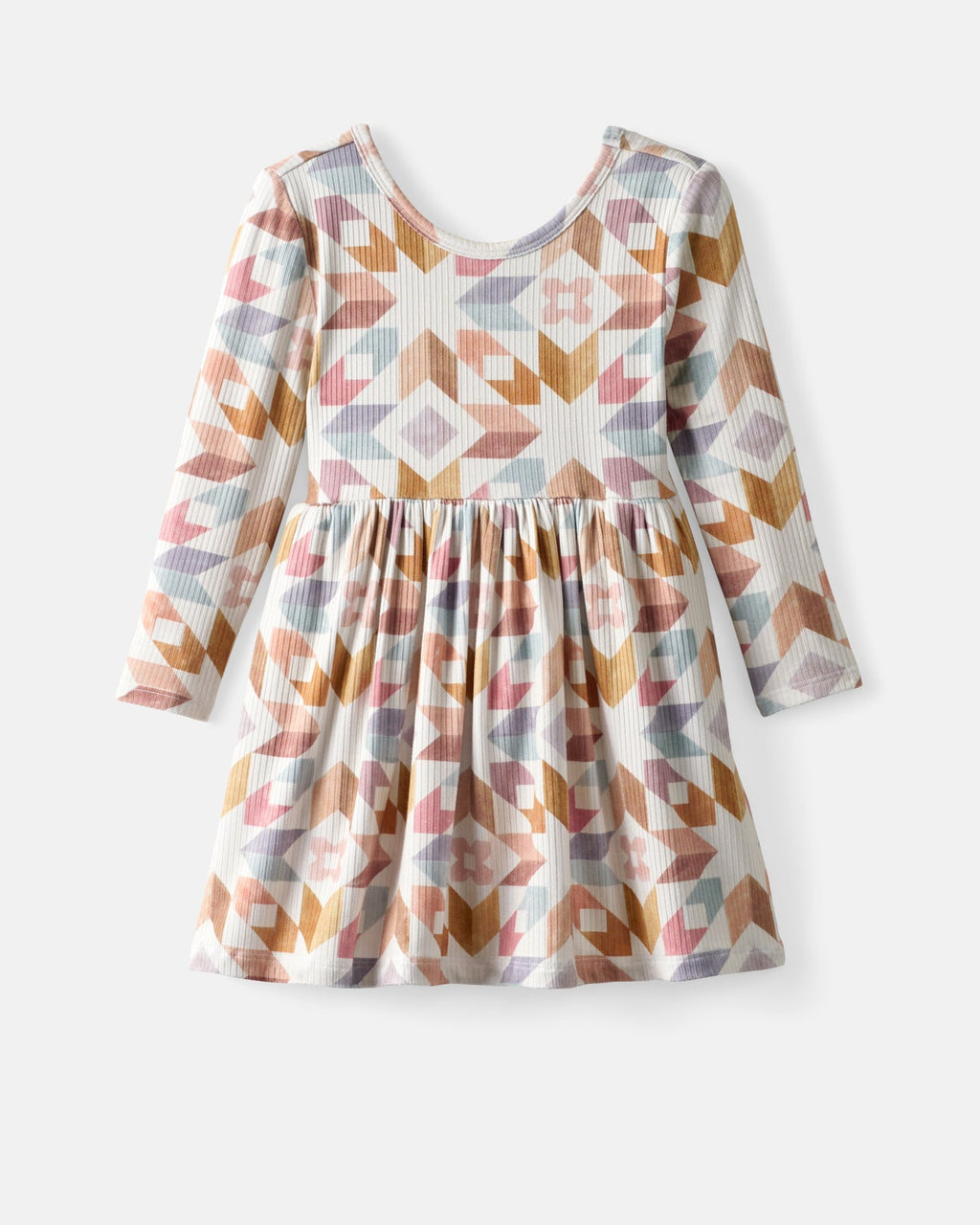 Kaleidoscope Dreams Ribbed Skater Dress