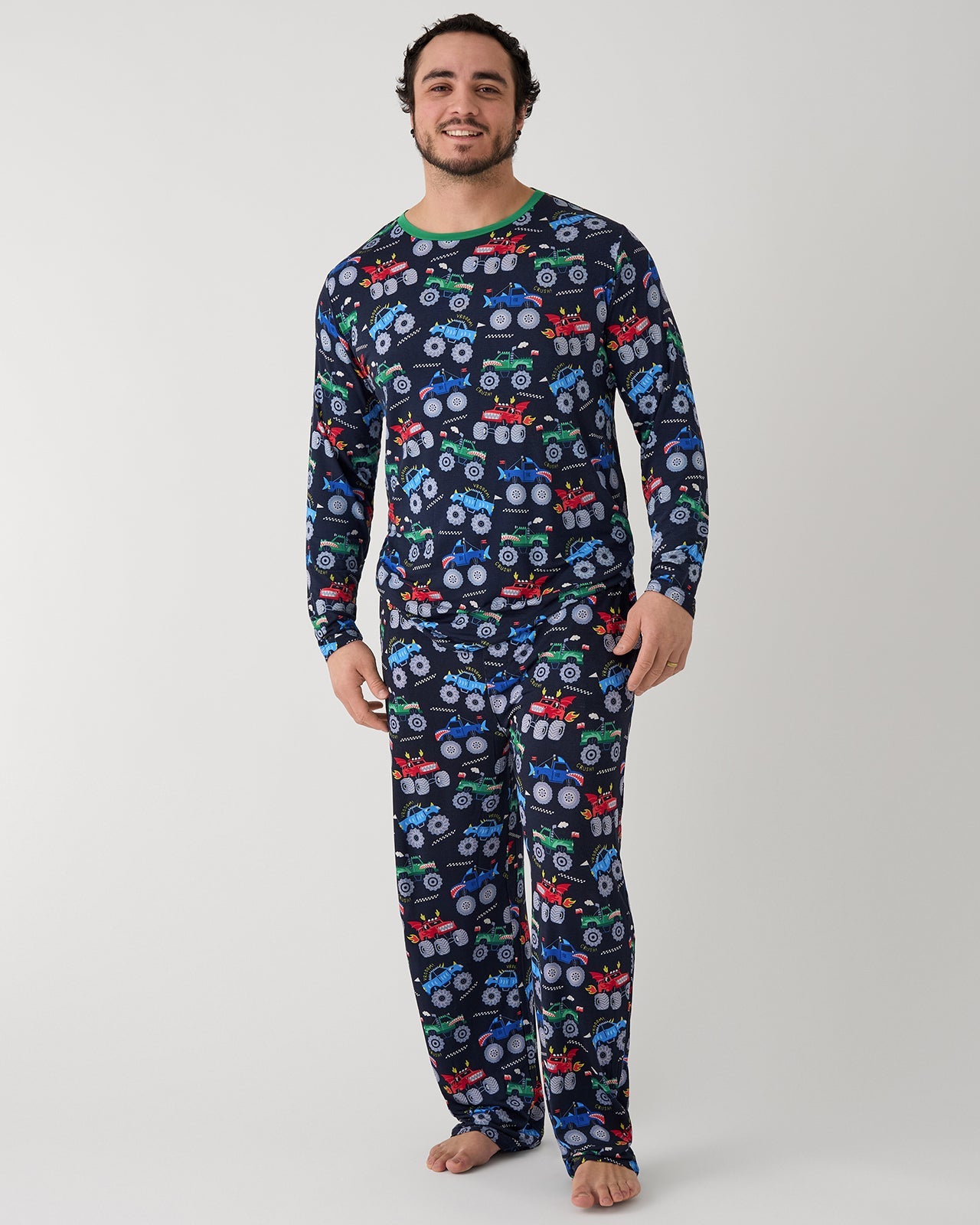 Monster Truck Madness Men's Long Sleeve Pajama Top