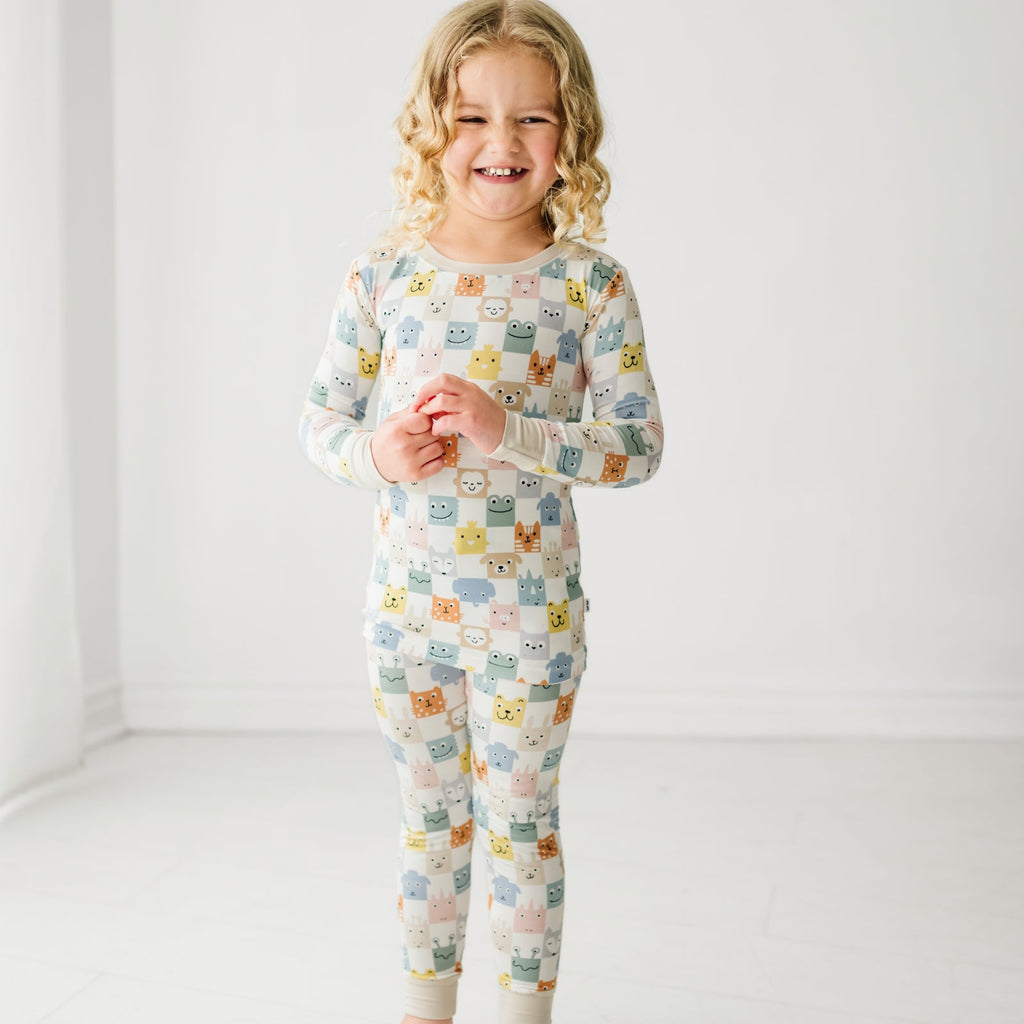 Check Mates Two-Piece Pajama Set