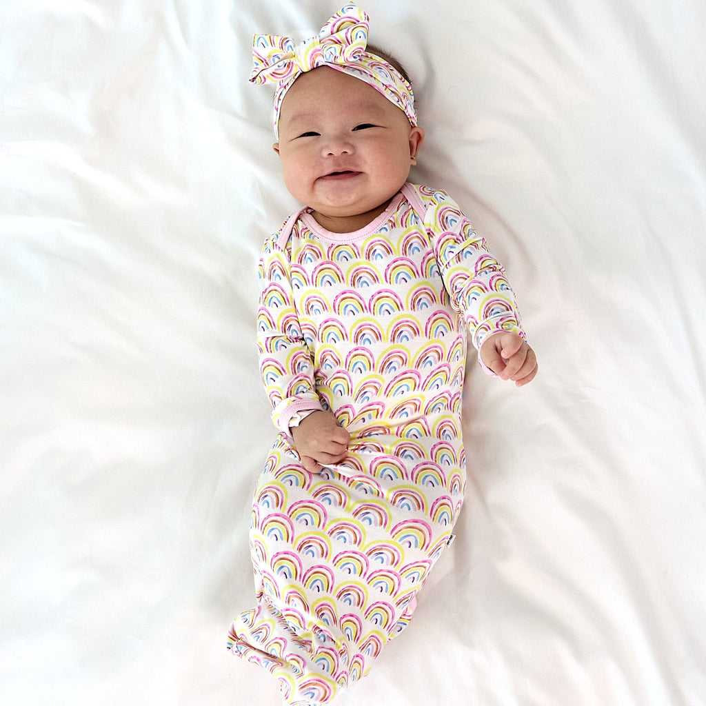 Pastel Rainbows Infant Gown