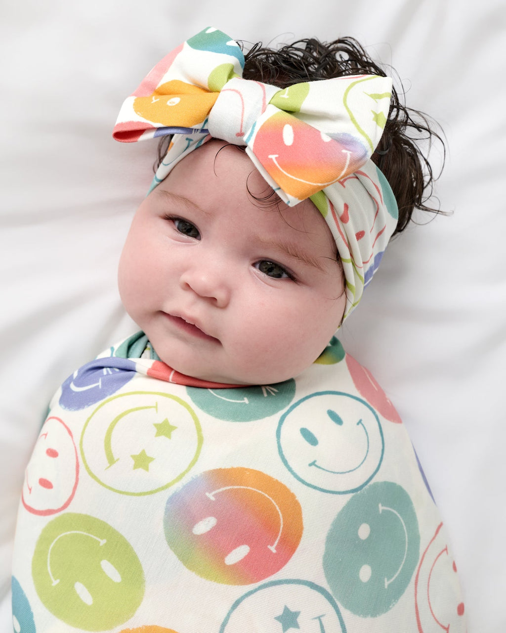 Positive Vibes Swaddle & Luxe Bow Headband Set
