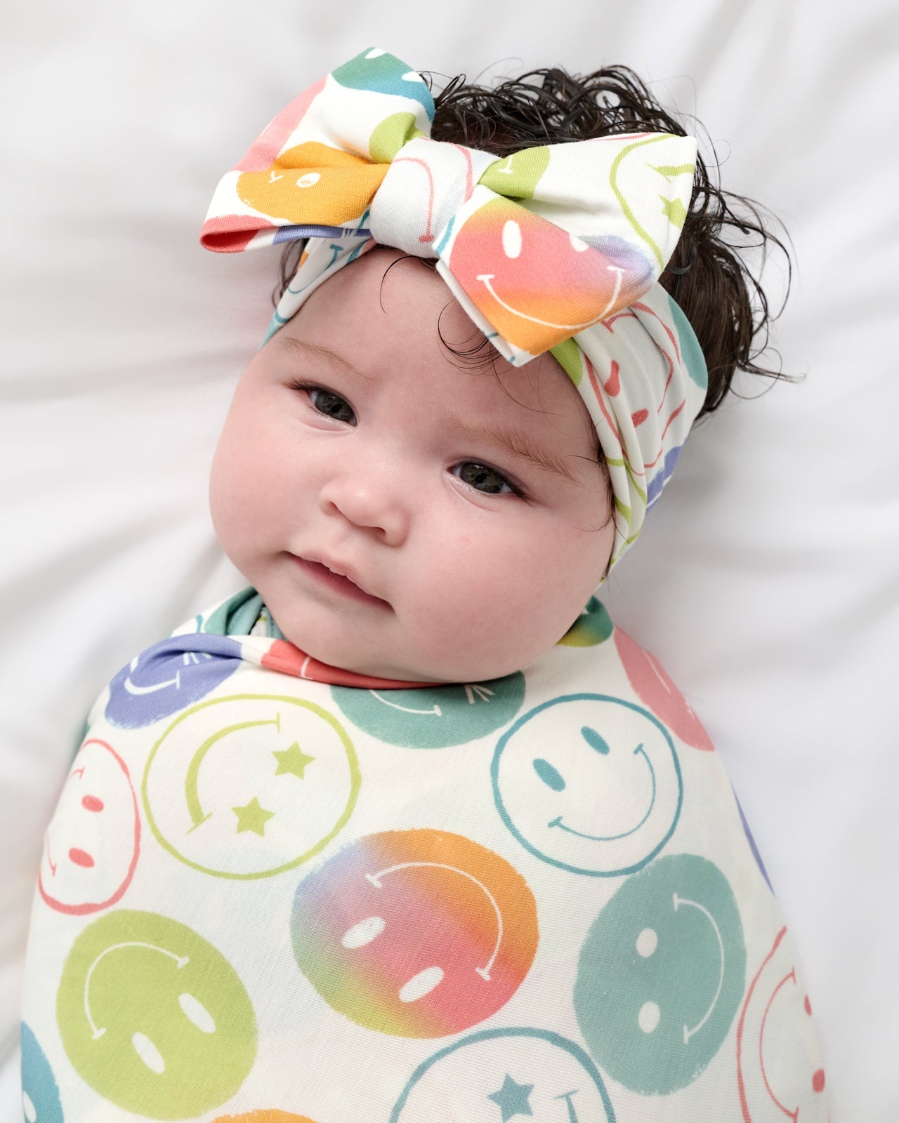 Positive Vibes Swaddle & Luxe Bow Headband Set