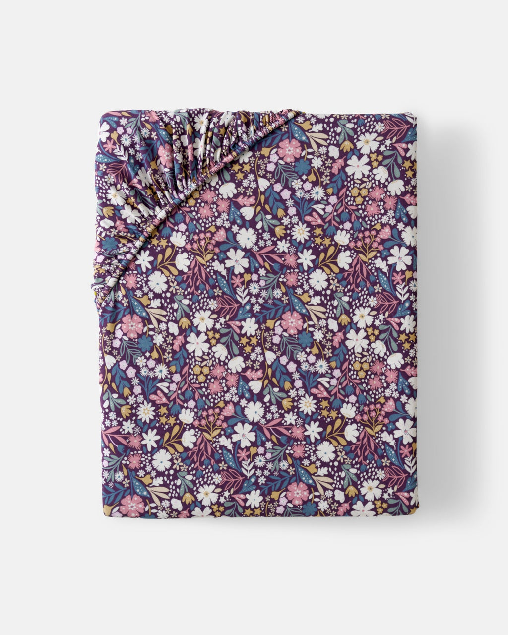 Midnight Petals Fitted Crib Sheet