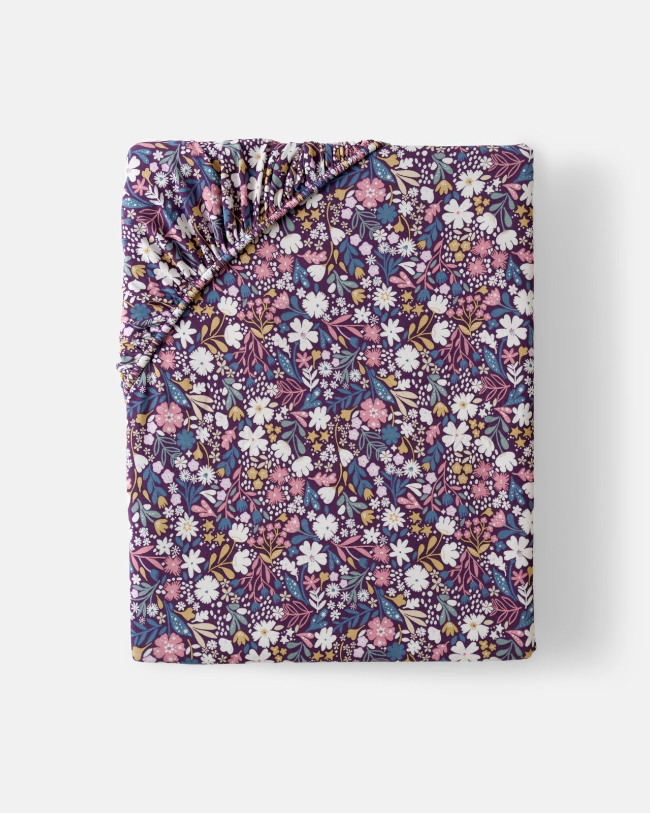 Midnight Petals Fitted Crib Sheet