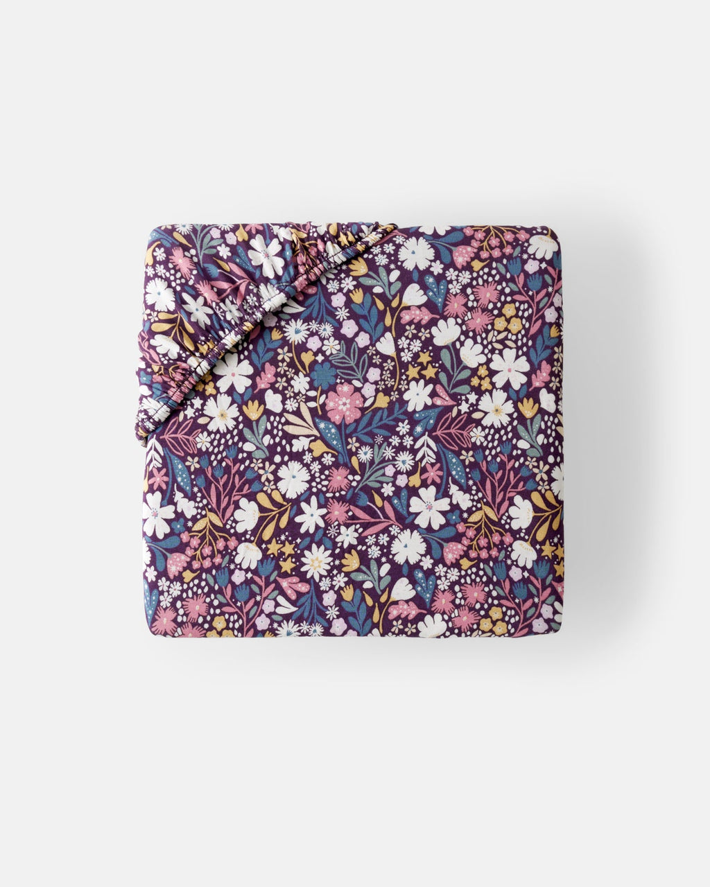Midnight Petals Fitted Crib Sheet
