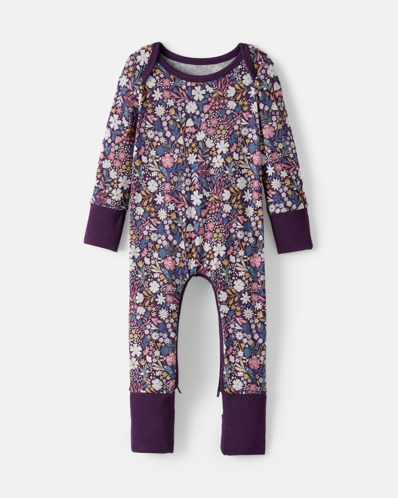 Midnight Petals Crescent Zippy