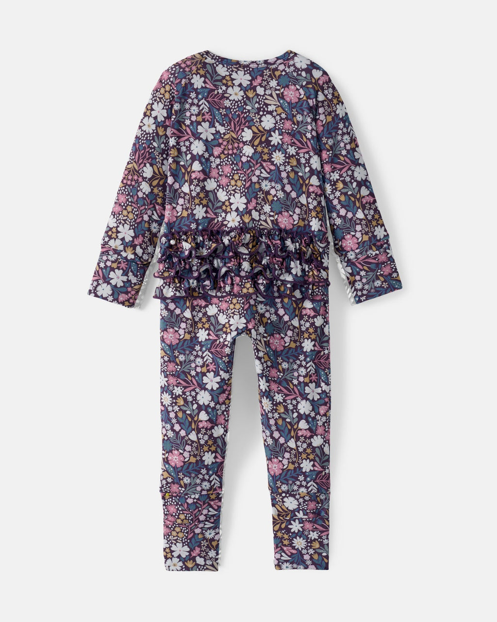 Midnight Petals Ruffle Zippy