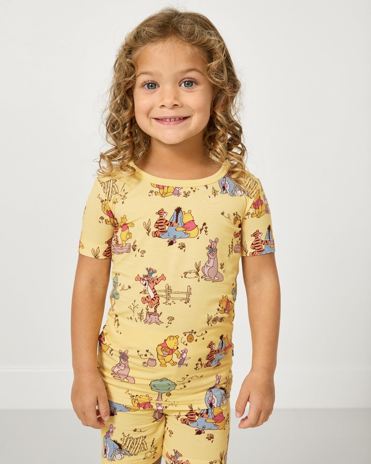 Disney Playtime With Pooh Two-Piece Short Sleeve & Shorts Pajama Set