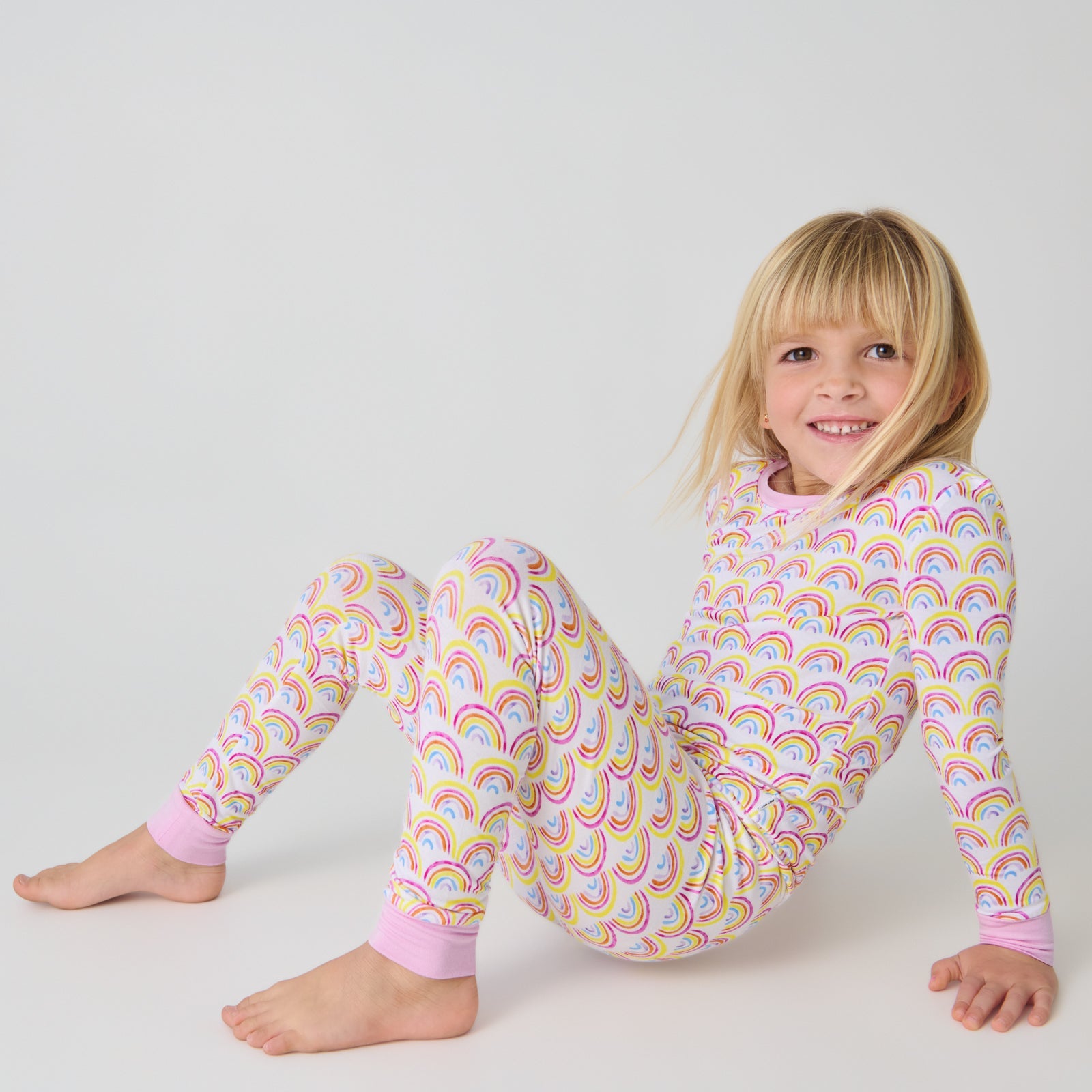 Pastel Rainbows Two-Piece Pajama Set